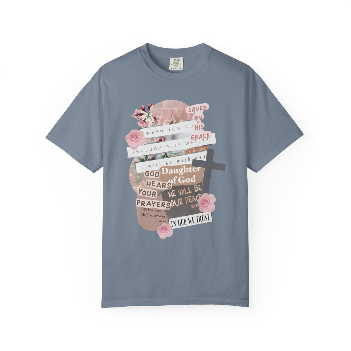Christian Scrapbook - Comfort Colors | Trendy Women's T-Shirt. Direct to Garment. Printed & Shipped in the USA. Unisex Sizes.