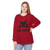 Ew People, Grumpy Cat - Comfort Colors | Trendy Women's and Men's Long Sleeve T-Shirt. Direct to Garment. Printed & Shipped in the USA. Unisex Sizes.