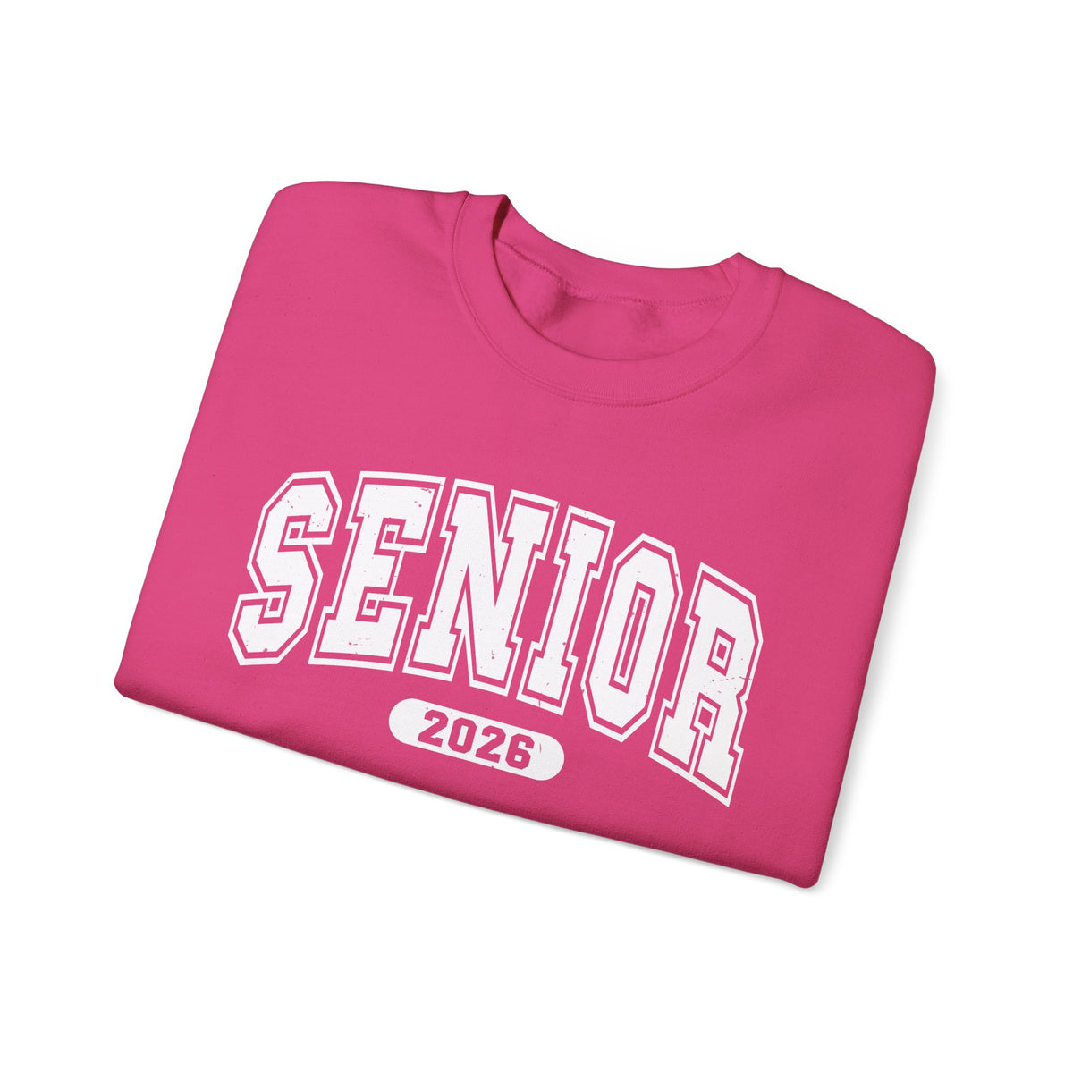 Senior 2026, Varsity – Gildan Heavy Blend | Trendy Women’s and Men's Soft Sweatshirt. Direct to Garment. Printed & Shipped in the USA. Unisex Sizes.
