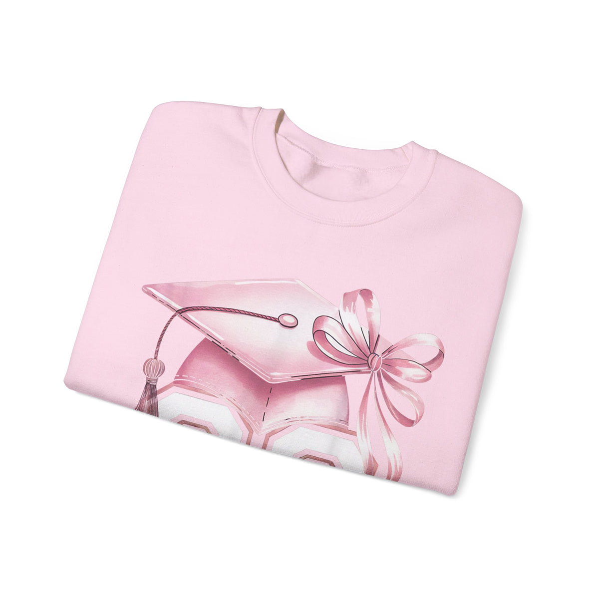 Pink Coquette, Class of 2026 Graduation Cap – Gildan Heavy Blend | Trendy Women’s Soft Sweatshirt. Direct to Garment. Printed & Shipped in the USA. Unisex Sizes.