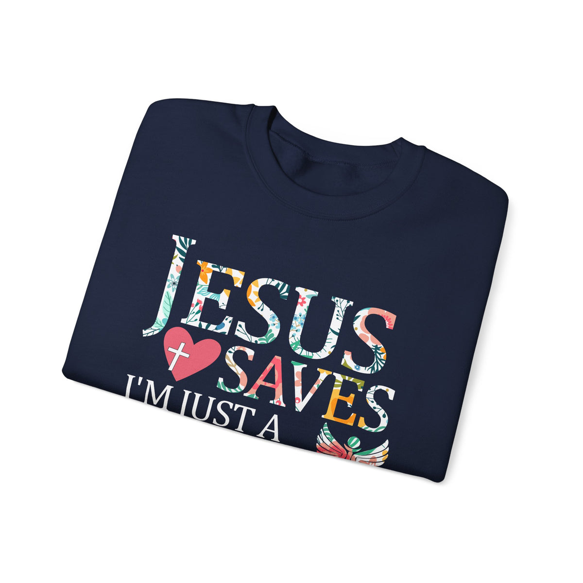 Jesus Saves - Healthcare Worker Lending My Hand – Gildan Heavy Blend | Trendy Women’s Soft Sweatshirt. Direct to Garment. Printed & Shipped in the USA. Unisex Sizes.