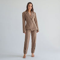 The Manhattan (Mocha) Barrel Pants