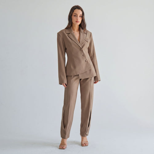 The Manhattan (Mocha) Barrel Pants