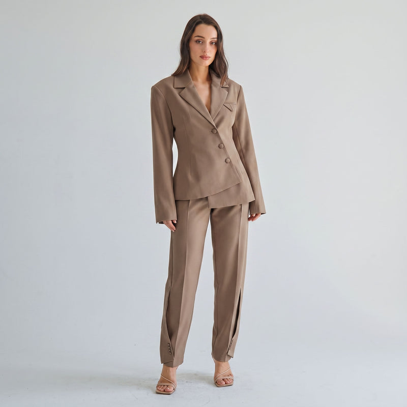 The Manhattan (Mocha) Barrel Pants