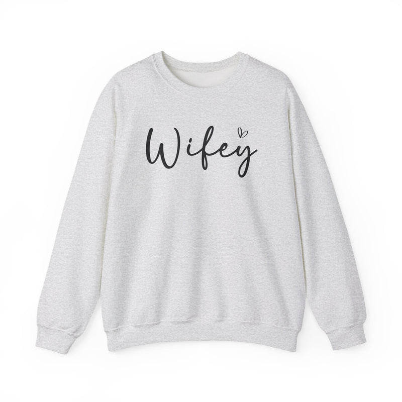 Wifey – Gildan Heavy Blend | Trendy Women’s Soft Sweatshirt. Direct to Garment. Printed & Shipped in the USA. Unisex Sizes.