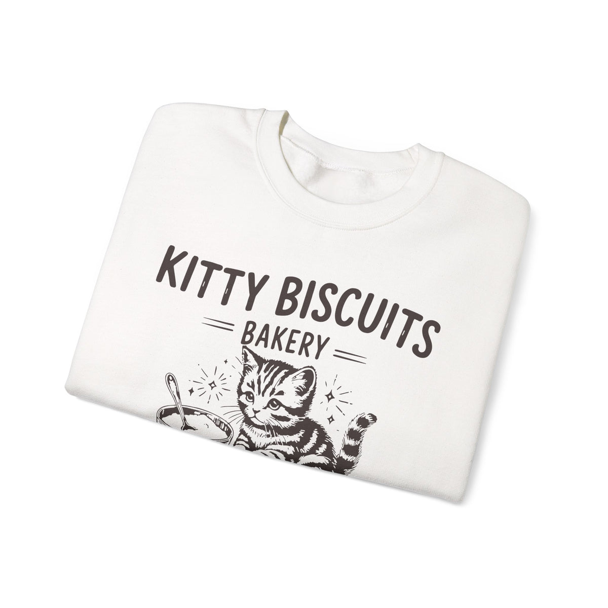 Kitty Biscuits Bakery – Gildan Heavy Blend | Trendy Women’s and Men's Soft Sweatshirt. Direct to Garment. Printed & Shipped in the USA. Unisex Sizes.