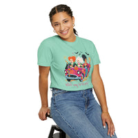 Witch Way to the Party? - Comfort Colors | Trendy Women's T-Shirt. Direct to Garment. Printed & Shipped in the USA. Unisex Sizes.