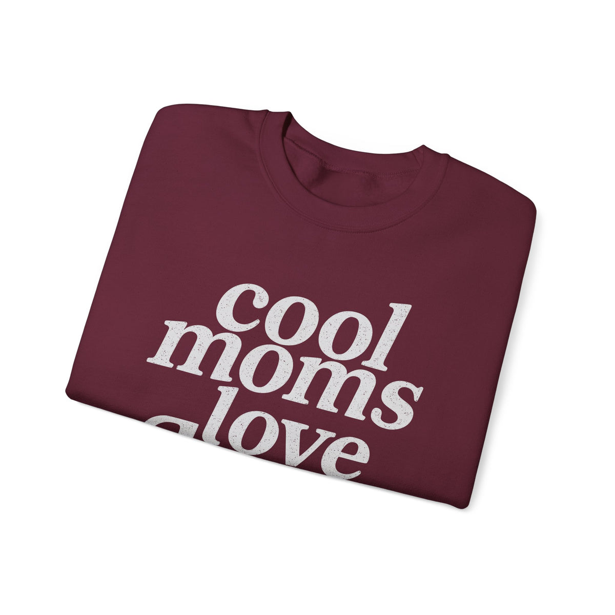 Cool Moms Love Jesus – Gildan Heavy Blend | Trendy Women’s Soft Sweatshirt. Direct to Garment. Printed & Shipped in the USA. Unisex Sizes.
