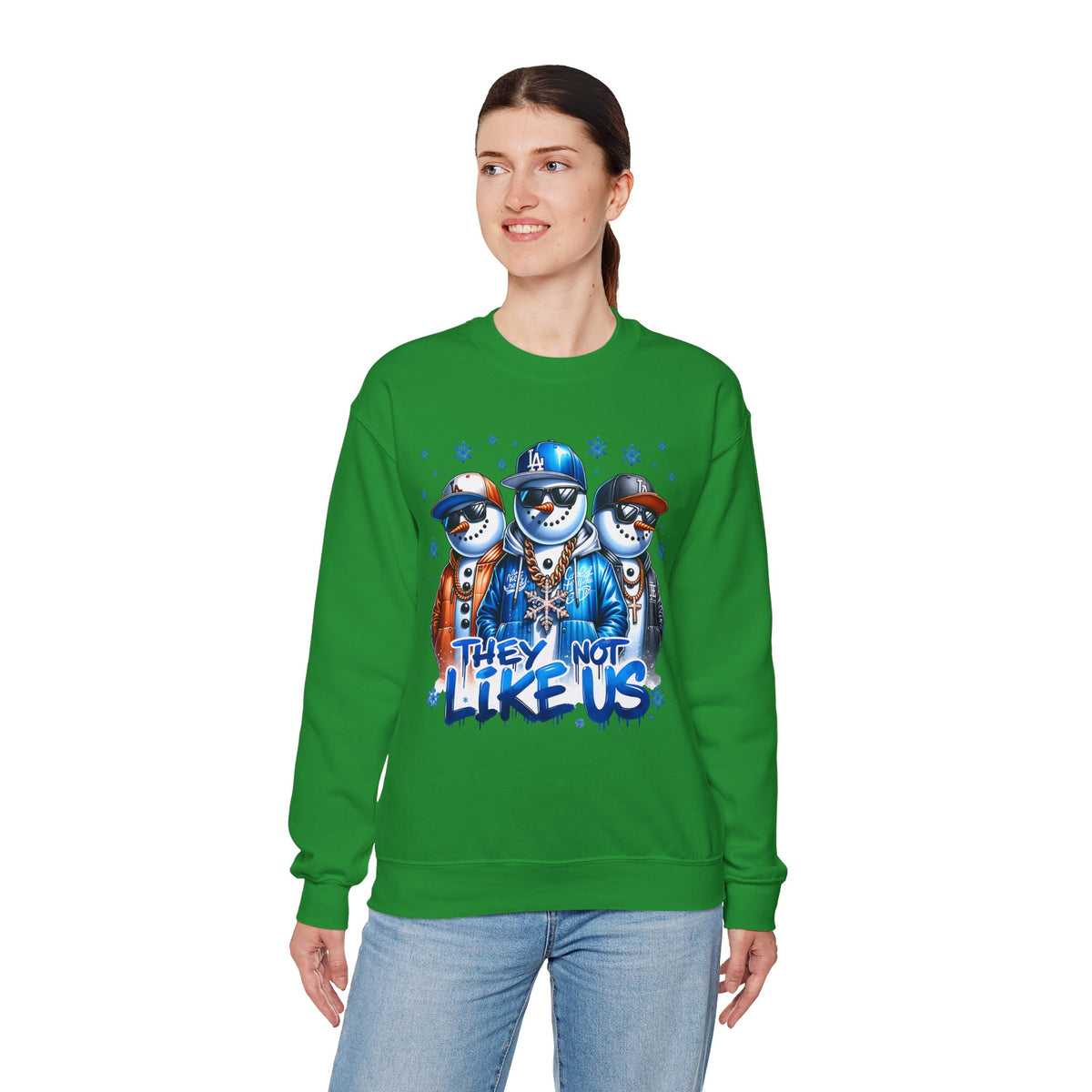 They Not Like Us Snowmen – Gildan Heavy Blend | Trendy Men's and Women’s Soft Sweatshirt. Direct to Garment. Printed & Shipped in the USA. Unisex Sizes.