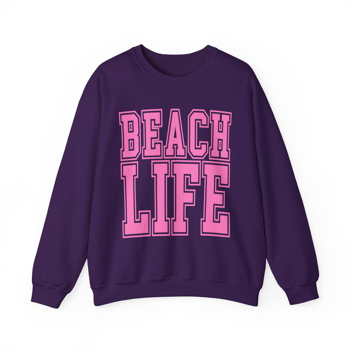 Beach Life – Gildan Heavy Blend | Trendy Men's & Women’s Soft Sweatshirt. Direct to Garment. Printed & Shipped in the USA. Unisex Sizes.