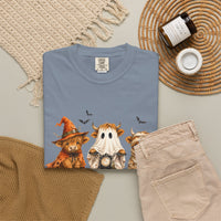 Highland Cows Halloween Costumes - Comfort Colors | Trendy Women's T-Shirt. Direct to Garment. Printed & Shipped in the USA. Unisex Sizes.