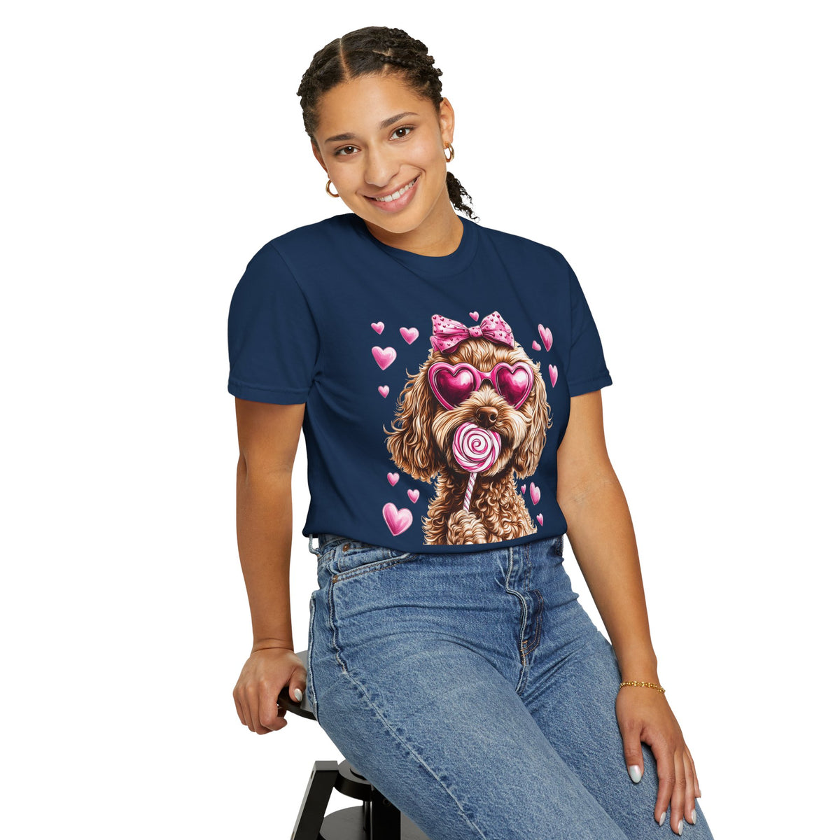 Goldendoodle Love - Comfort Colors | Trendy Women's T-Shirt. Direct to Garment. Printed & Shipped in the USA. Unisex Sizes.