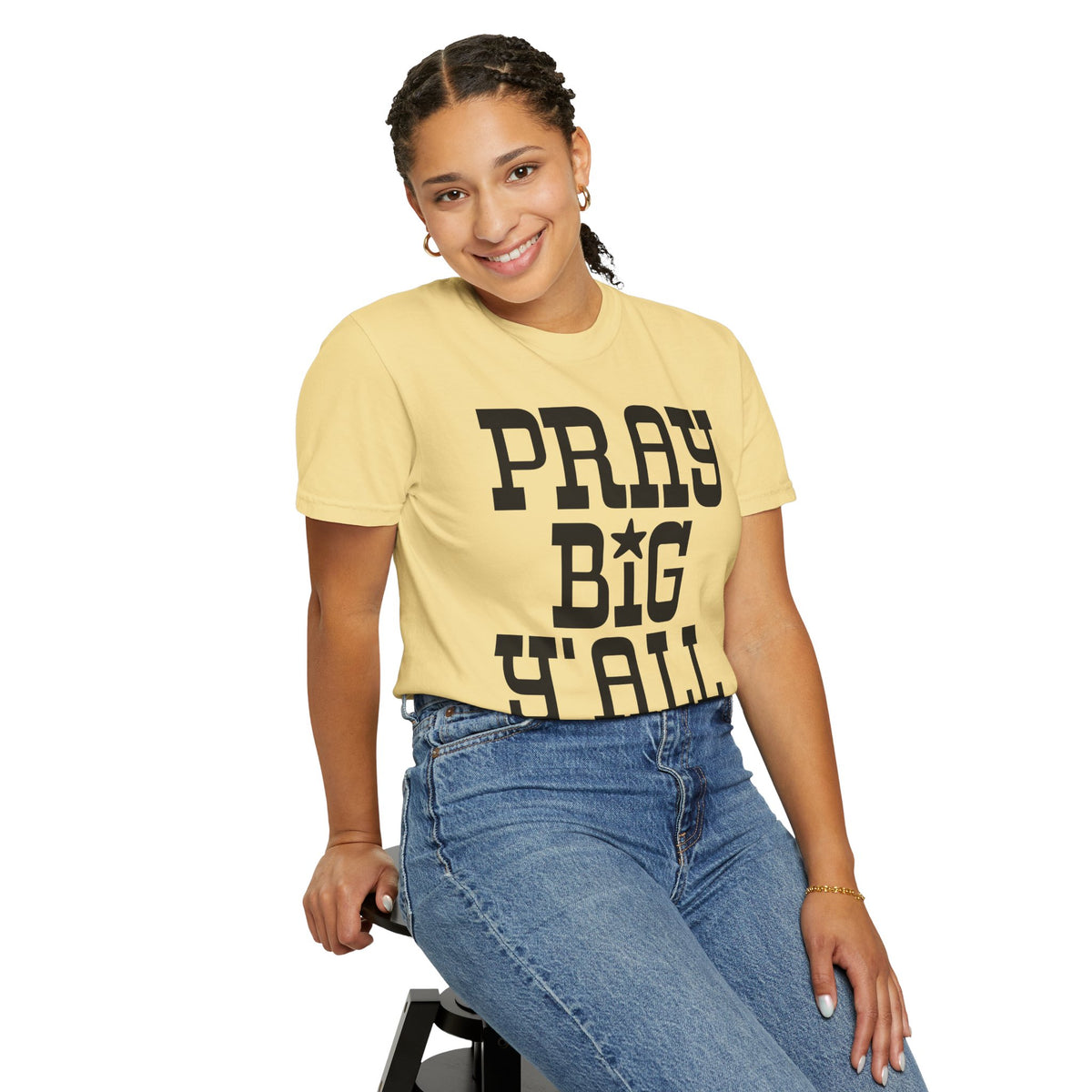 Pray Big Y'all - Comfort Colors | Trendy Women's T-Shirt. Direct to Garment. Printed & Shipped in the USA. Unisex Sizes.