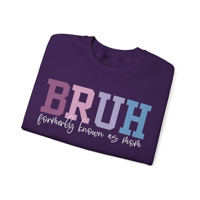 BRUH Formerly Known As Mom – Gildan Heavy Blend | Trendy Women’s Soft Sweatshirt. Direct to Garment. Printed & Shipped in the USA. Unisex Sizes.