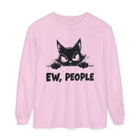 Ew People, Grumpy Cat - Comfort Colors | Trendy Women's and Men's Long Sleeve T-Shirt. Direct to Garment. Printed & Shipped in the USA. Unisex Sizes.