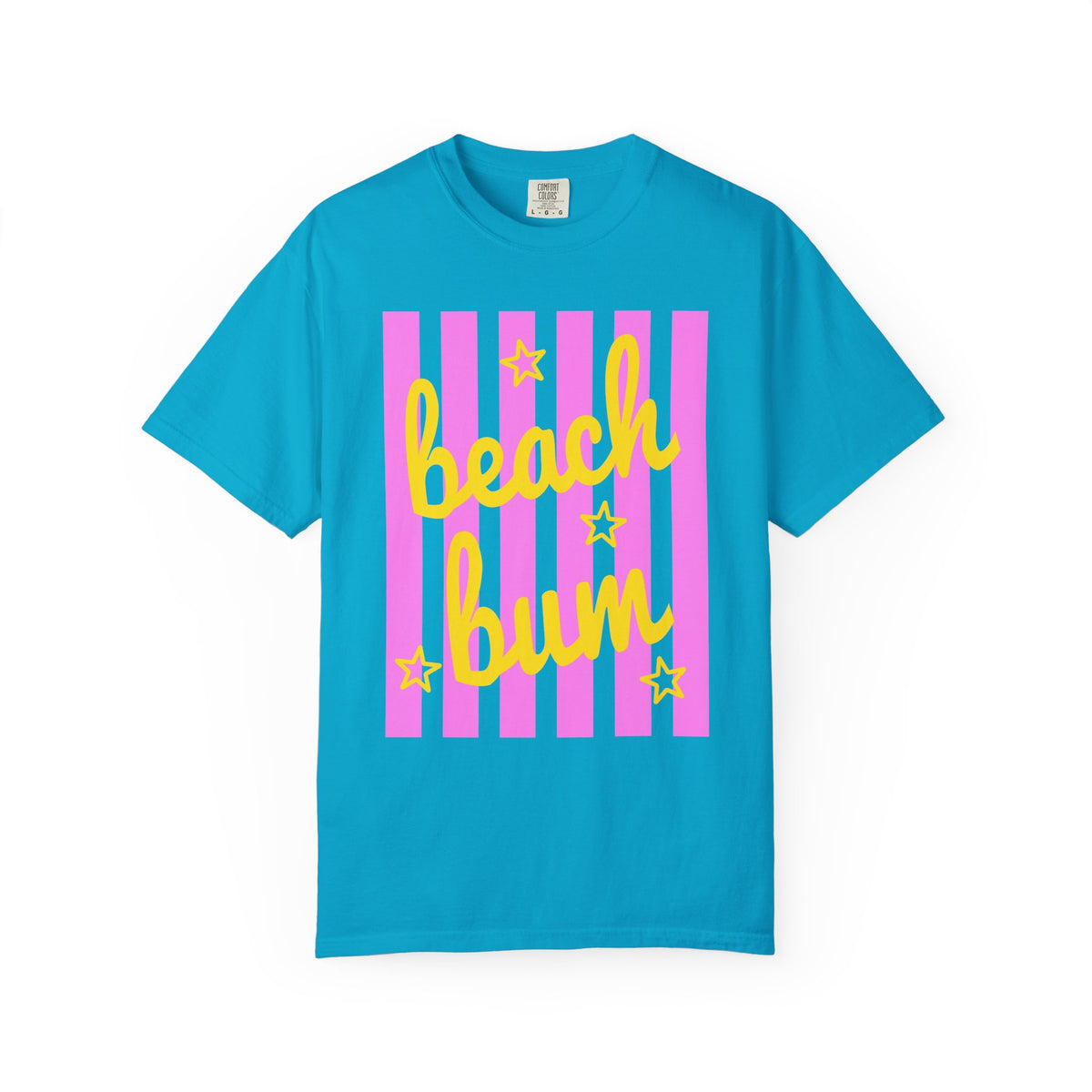 Beach Bum - Comfort Colors | Trendy Men's & Women's T-Shirt. Direct to Garment. Printed & Shipped in the USA. Unisex Sizes.