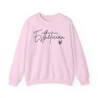 Esthetician Script, Perfect Gift for Your Botox Magician – Gildan Heavy Blend | Trendy Women’s Soft Sweatshirt. Direct to Garment. Printed & Shipped in the USA. Unisex Sizes.