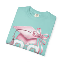 Pink Coquette, Class of 2026 Graduation Cap - Comfort Colors | Trendy Women's T-Shirt. Direct to Garment. Printed & Shipped in the USA. Unisex Sizes.
