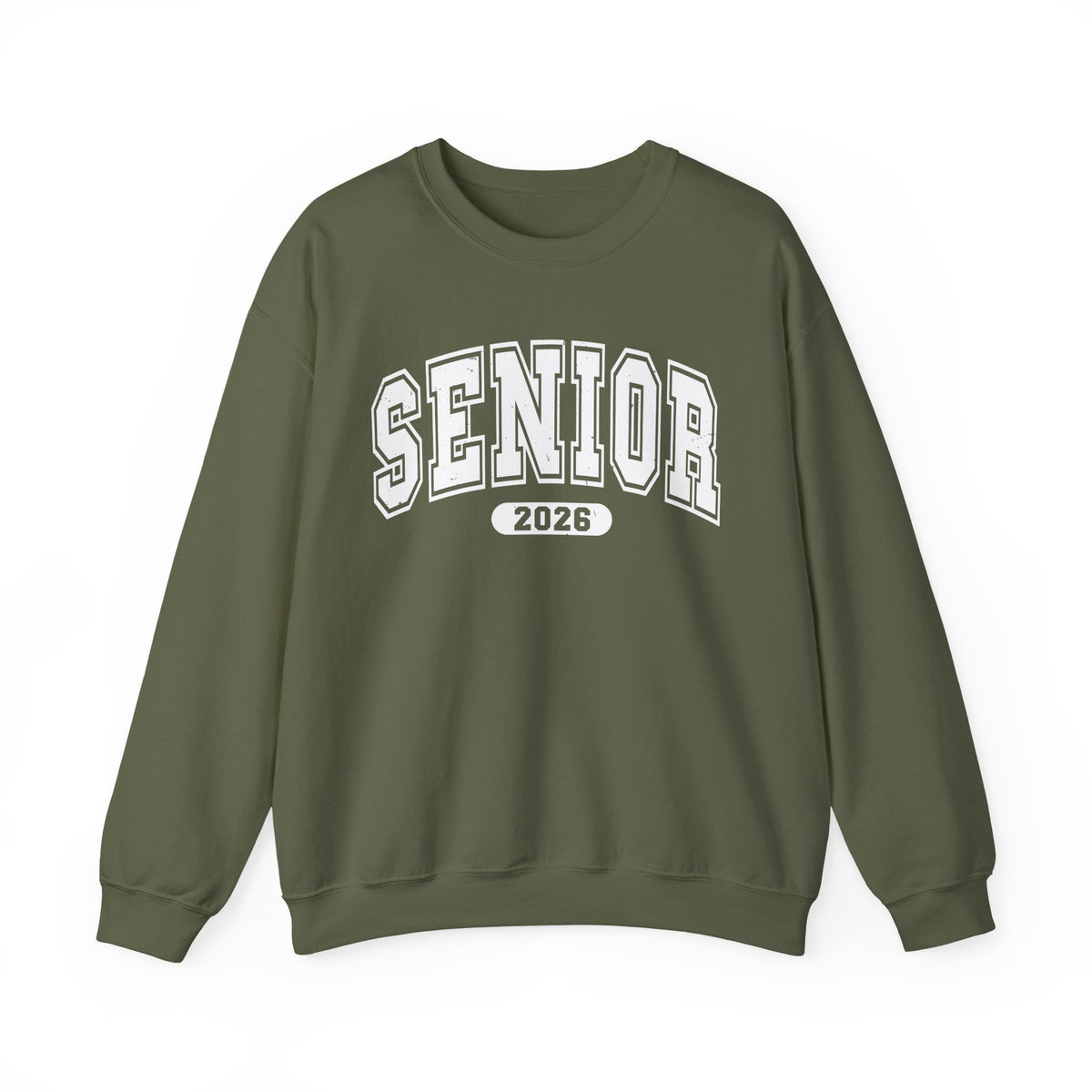 Senior 2026, Varsity – Gildan Heavy Blend | Trendy Women’s and Men's Soft Sweatshirt. Direct to Garment. Printed & Shipped in the USA. Unisex Sizes.