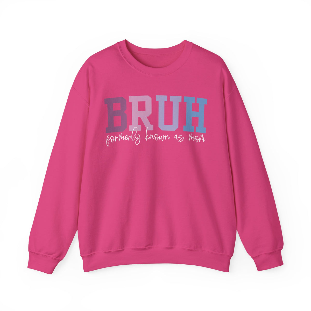 BRUH Formerly Known As Mom – Gildan Heavy Blend | Trendy Women’s Soft Sweatshirt. Direct to Garment. Printed & Shipped in the USA. Unisex Sizes.