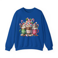 Hot Chocolate Mugs Christmas Hot Cocoa – Gildan Heavy Blend | Trendy Women’s Soft Sweatshirt. Direct to Garment. Printed & Shipped in the USA. Unisex Sizes.