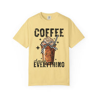 Coffee Changes Everything, Iced Coffee, Coffee Lovers - Comfort Colors | Trendy Women's T-Shirt. Direct to Garment. Printed & Shipped in the USA. Unisex Sizes.