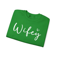 Wifey – Gildan Heavy Blend | Trendy Women’s Soft Sweatshirt. Direct to Garment. Printed & Shipped in the USA. Unisex Sizes.