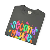 Coquette Second Grade Pencil Bow - Comfort Colors | Trendy Women's T-Shirt. Direct to Garment. Printed & Shipped in the USA. Unisex Sizes.