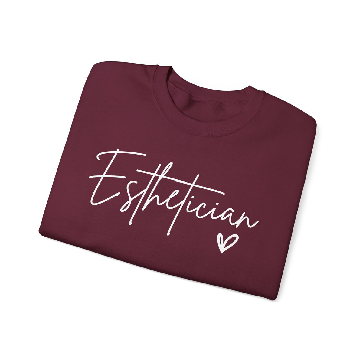 Esthetician Script, Perfect Gift for Your Botox Magician – Gildan Heavy Blend | Trendy Women’s Soft Sweatshirt. Direct to Garment. Printed & Shipped in the USA. Unisex Sizes.