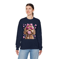 Goldendoodle Love – Gildan Heavy Blend | Trendy Women’s Soft Sweatshirt. Direct to Garment. Printed & Shipped in the USA. Unisex Sizes.