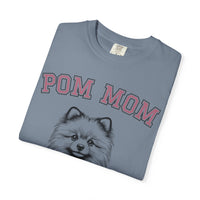 Pom Mom, Varsity - Comfort Colors | Trendy Women's T-Shirt. Direct to Garment. Printed & Shipped in the USA. Unisex Sizes.