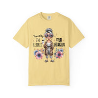 Retired Not Expired, Leopard Funny Grandma - Comfort Colors | Trendy Women's T-Shirt. Direct to Garment. Printed & Shipped in the USA. Unisex Sizes.