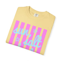 Sun, Salt and Sand - Comfort Colors | Trendy Women's T-Shirt. Direct to Garment. Printed & Shipped in the USA. Unisex Sizes.