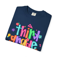 Coquette Third Grade Pencil Bow - Comfort Colors | Trendy Women's T-Shirt. Direct to Garment. Printed & Shipped in the USA. Unisex Sizes.