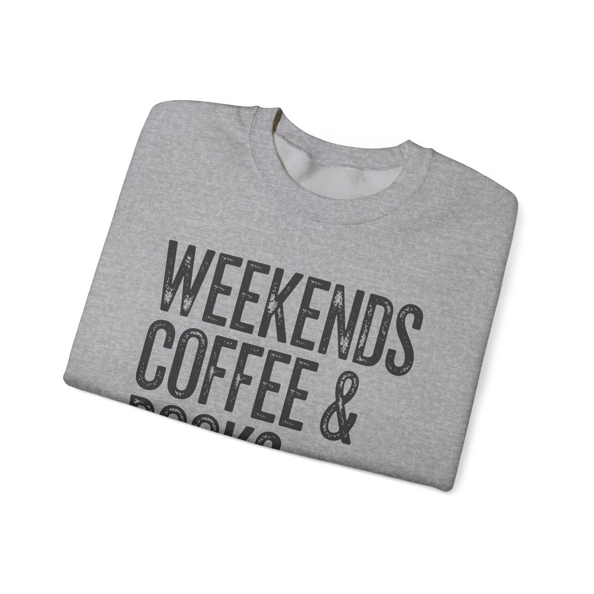 Weekends, Coffee & Books, Vintage – Gildan Heavy Blend | Trendy Women’s and Men's Soft Sweatshirt. Direct to Garment. Printed & Shipped in the USA. Unisex Sizes.