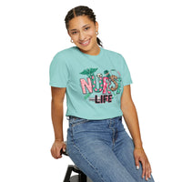 Nurse Life Cute Preppy Healthcare - Comfort Colors | Trendy Women's T-Shirt. Direct to Garment. Printed & Shipped in the USA. Unisex Sizes.