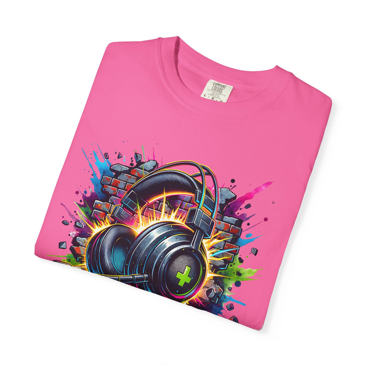 Gaming Headset I Can't Hear You, I'm Gaming - Comfort Colors | Trendy Men's And Women's T-Shirt. Direct to Garment. Printed & Shipped in the USA. Unisex Sizes.