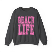 Beach Life – Gildan Heavy Blend | Trendy Men's & Women’s Soft Sweatshirt. Direct to Garment. Printed & Shipped in the USA. Unisex Sizes.