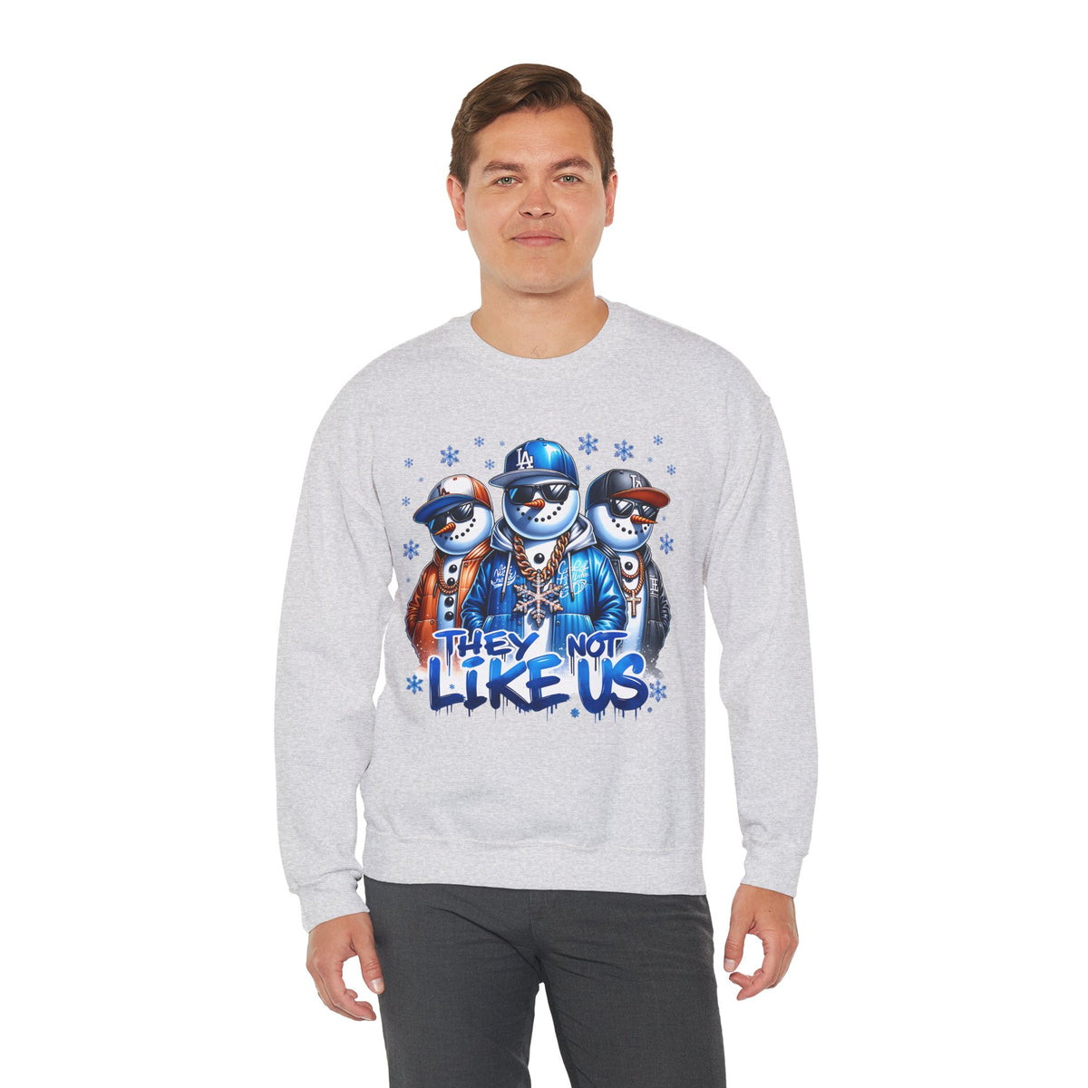 They Not Like Us Snowmen – Gildan Heavy Blend | Trendy Men's and Women’s Soft Sweatshirt. Direct to Garment. Printed & Shipped in the USA. Unisex Sizes.