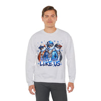 They Not Like Us Snowmen – Gildan Heavy Blend | Trendy Men's and Women’s Soft Sweatshirt. Direct to Garment. Printed & Shipped in the USA. Unisex Sizes.