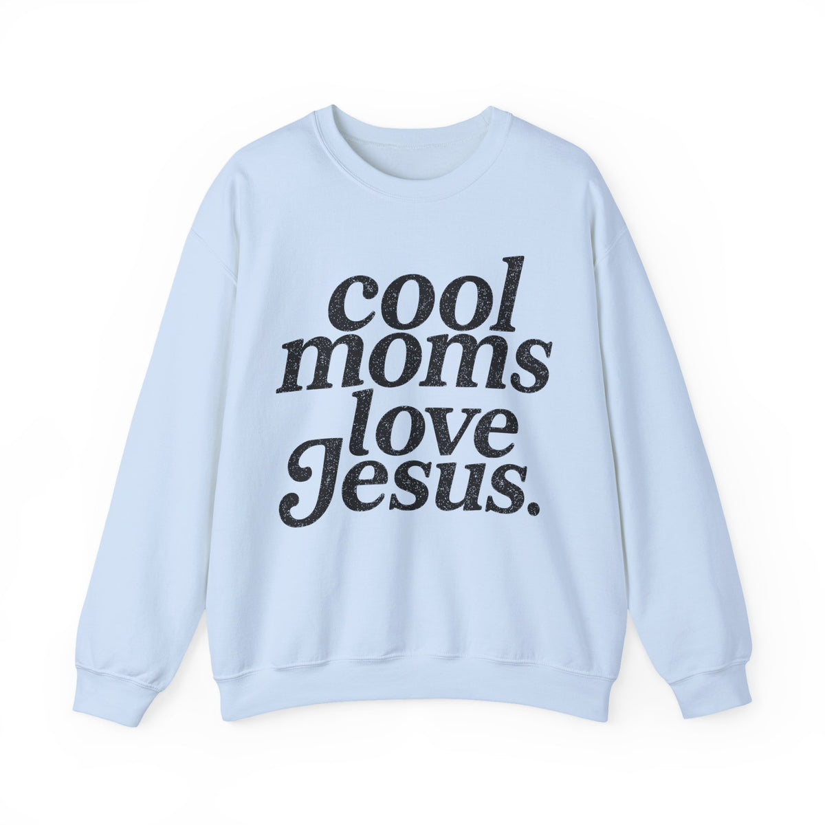 Cool Moms Love Jesus, Vintage – Gildan Heavy Blend | Trendy Women’s Soft Sweatshirt. Direct to Garment. Printed & Shipped in the USA. Unisex Sizes.