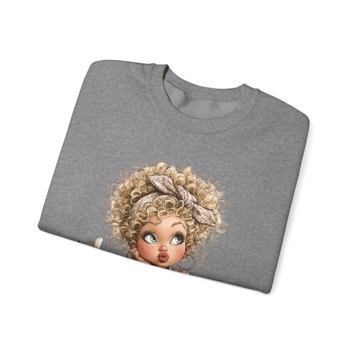 Cute Artist Curly Girl – Gildan Heavy Blend | Trendy Women’s Soft Sweatshirt. Direct to Garment. Printed & Shipped in the USA. Unisex Sizes.