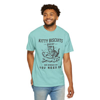 Kitty Biscuits Bakery - Comfort Colors | Trendy Women's and Men's T-Shirt. Direct to Garment. Printed & Shipped in the USA. Unisex Sizes.