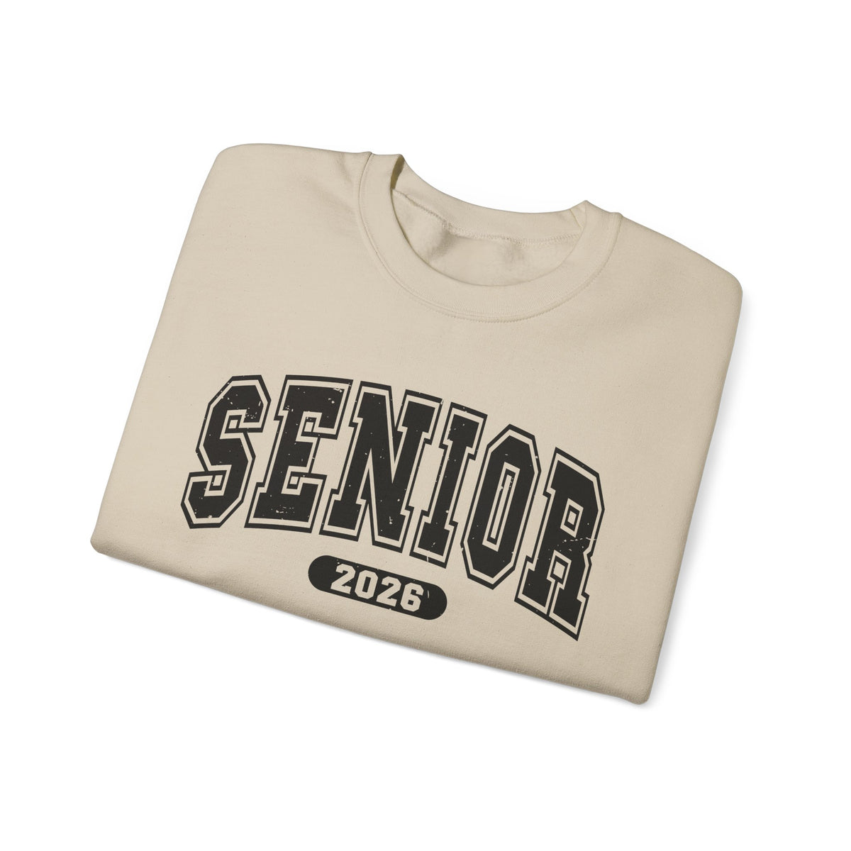 Senior 2026, Varsity – Gildan Heavy Blend | Trendy Women’s and Men's Soft Sweatshirt. Direct to Garment. Printed & Shipped in the USA. Unisex Sizes.