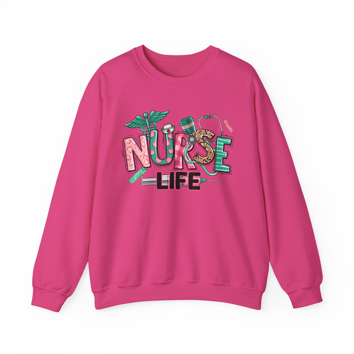 Nurse Life Cute Preppy Healthcare – Gildan Heavy Blend | Trendy Women’s Soft Sweatshirt. Direct to Garment. Printed & Shipped in the USA. Unisex Sizes.