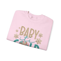 Baby It's Cold Outside Snowman – Gildan Heavy Blend | Trendy Women’s Soft Sweatshirt. Direct to Garment. Printed & Shipped in the USA. Unisex Sizes.