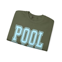 Pool Babe – Gildan Heavy Blend | Trendy Women’s Soft Sweatshirt. Direct to Garment. Printed & Shipped in the USA. Unisex Sizes.