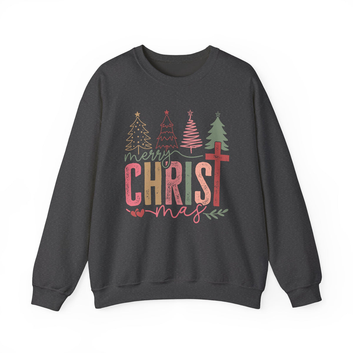 Merry ChrisTmas Christian Faith Graphic – Gildan Heavy Blend | Trendy Women’s Soft Sweatshirt. Direct to Garment. Printed & Shipped in the USA. Unisex Sizes.