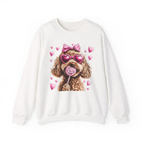 Goldendoodle Love – Gildan Heavy Blend | Trendy Women’s Soft Sweatshirt. Direct to Garment. Printed & Shipped in the USA. Unisex Sizes.
