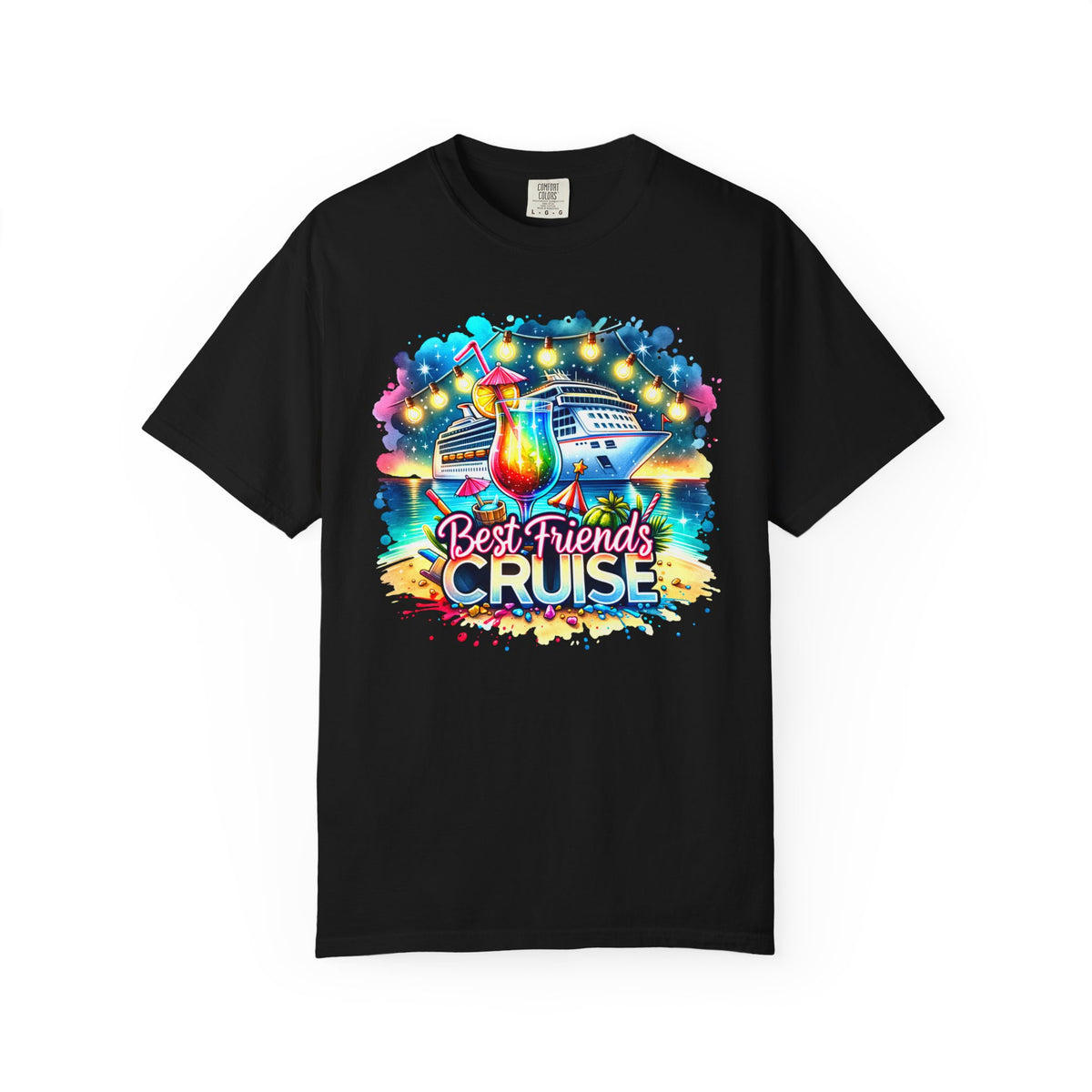 Best Friends Cruise - Comfort Colors | Trendy Women's T-Shirt. Direct to Garment. Printed & Shipped in the USA. Unisex Sizes.